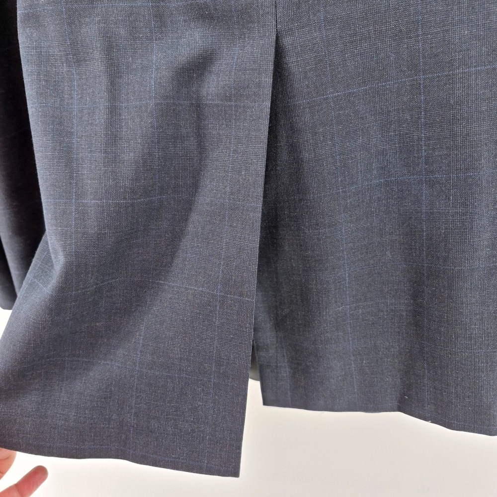 Lauren Ralph Lauren 50L Wool Blazer Navy Windowpane Sport Coat 2 Button USA - Picture 12 of 16